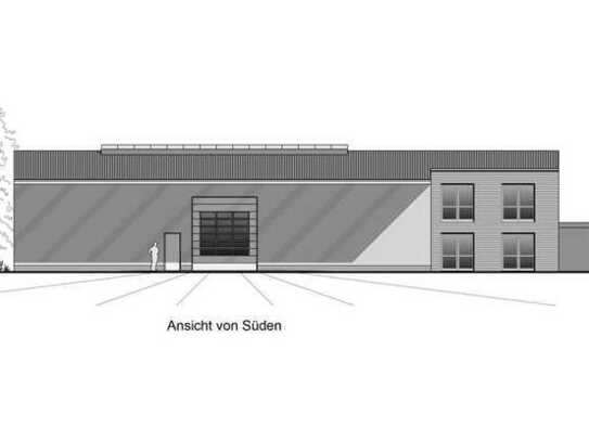 Neubauhalle mit Büro im Gewerbegebiet Schirum!