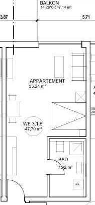 Erstbezug mit Balkon und EBK: Attraktive 1,5-Zimmer-Erdgeschosswohnung in Bingen am Rhein