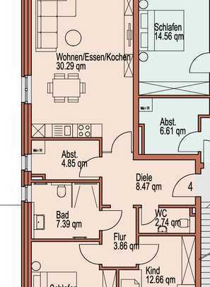 Selm-Bork: Gehobene Neubauwohnung mit Balkon in zentraler Lage!