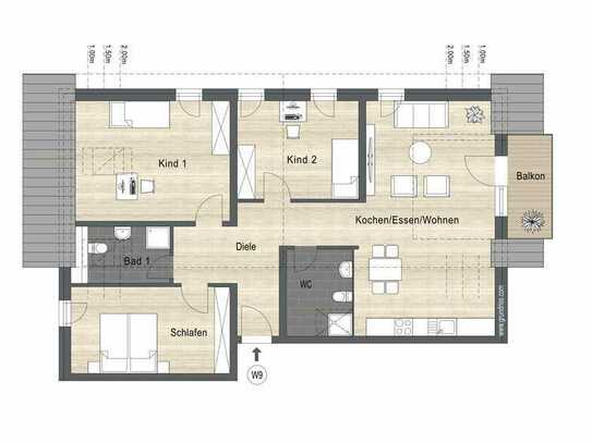 "WOHN DUETT" - Nachhaltiges Wohnen in Hockenheim - 4,5 Zimmer Eigentumswohnung - WE 9