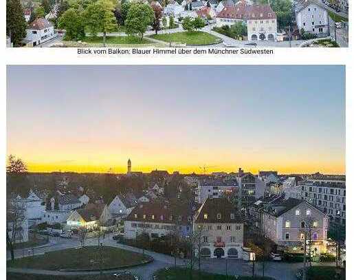 Möblierte 2-Zimmer Wohnung mit Balkon und Einbauküche in München Pasing mit Fernblick