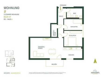 HOFVIERTL - Am Koanznfeld
Haus A Nr.09 - Dachgeschoss 3-Zimmer