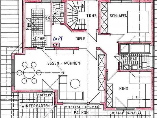 Exklusive, vollständig renovierte 3,5-Raum-DG-Wohnung mit Balkon in Kirchberg an der Murr