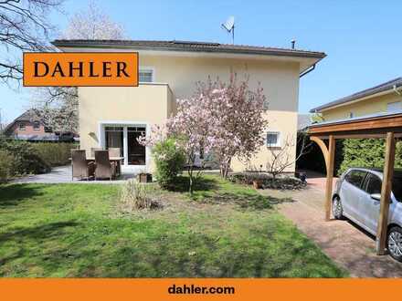 Lust auf etwas Besonderes mit Garten? Stylische Toskana-Doppelhaushälfte in grüner Lage in Halstenbe