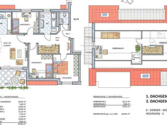 Neuwertige und helle 6-Zimmer-Maisonette-Wohnung mit Südbalkon und traumhafter Aussicht in Sersheim