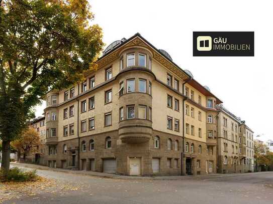 Charmante 3-Zimmer-Hochparterrewohnung mit Balkon in denkmalgeschützten Gebäude im Heusteigviertel