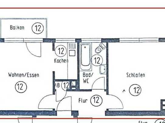 Attraktive 2-Raum-Wohnung mit EBK und Balkon in Weil