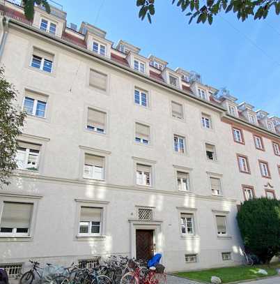 Möblierte 3-Zimmer-Hochparterre-Wohnung mit Balkon in München-Laim