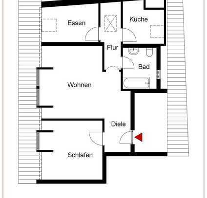 Solide und zuverlässig vermietete 3 Zimmer-Wohnung in zentraler Ortslage von Offenau zu verkaufen!