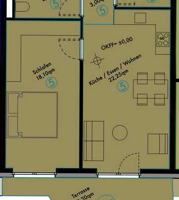 Neubauwohnung mit Terasse und EBK: 2-Zimmer-Erdgeschosswohnung