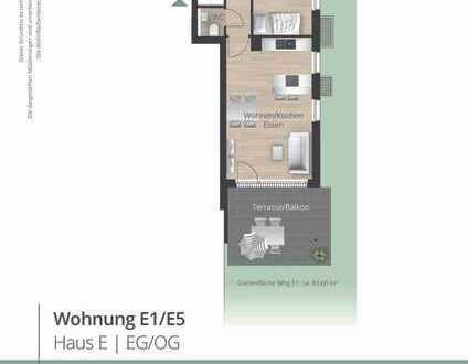 E1 - Großzügige 3 Zimmer Gartenwohnung, lichtdurchflutet und großzügig geschnitten mit 83 qm Garten