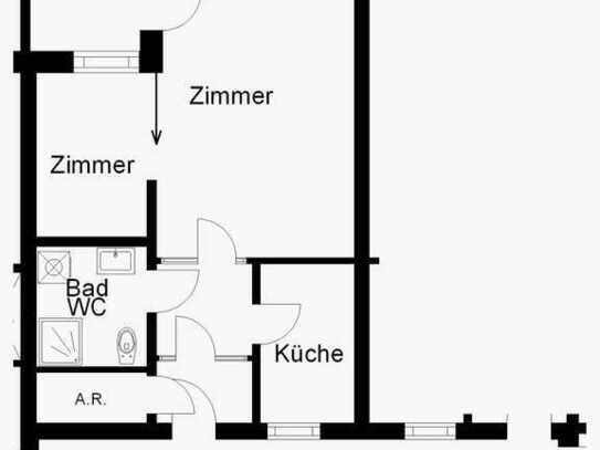 Sehr schönes, kleines Apartment für Senioren ab 65 Jahren mit Wohnberechtigungsschein!