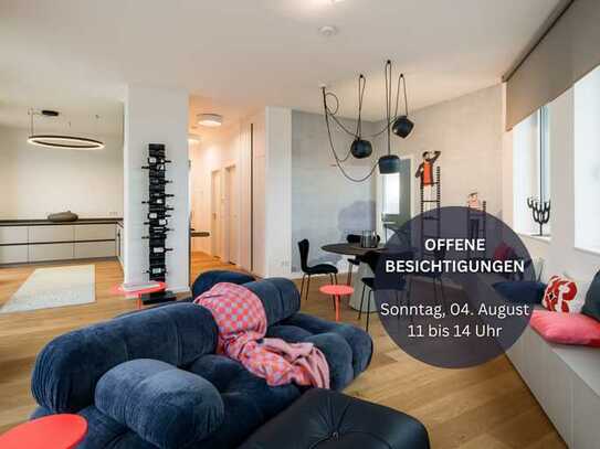 Luxuriöse 2-Zimmer Neubauwohnung mit Blick auf den Rhein im 6.OG