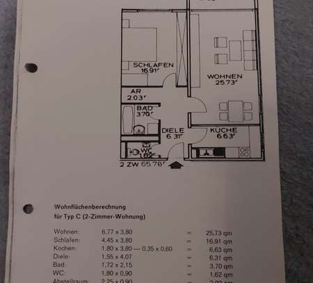 Freundliche 2-Zimmer-Wohnung in 95448, Bayreuth