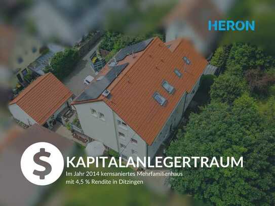 KAPITALANLEGERTRAUM - Im Jahr 2014 kernsaniertes Mehrfamilienhaus mit 4,5 % Rendite in Ditzingen