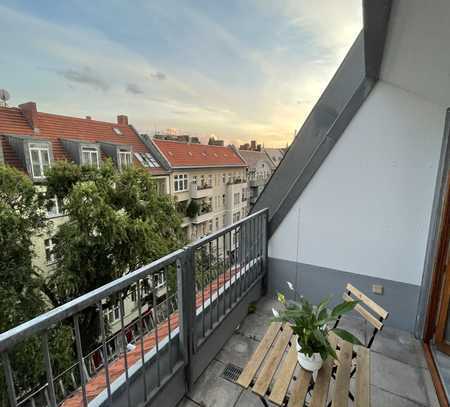 furnished room in rooftop apartment