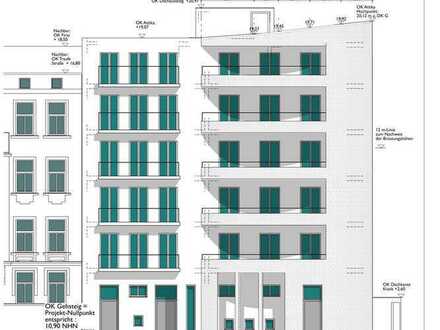 attraktives Baugrundstück in 1A-Lage mit Baugenehmigung für 11 WE + 2 GE, 937 m² vermietbare Fläche