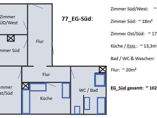 3,5-Zimmer-Wohnung in Schopfloch - Oberiflingen, ideal für Wohngemeinschaft mit Küchen- & Badmöbeln