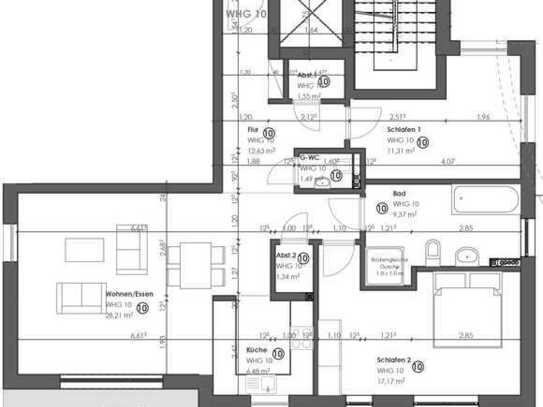 KfW 40 förderfähig WHG 10: Moderne Drei-Zimmer-Wohnung mit großem Garten-nähe Ölpersee