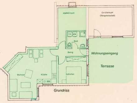 Ruhige 2,5-Zimmerwohnung mit Terrasse und Einbauküche in Kupferzell