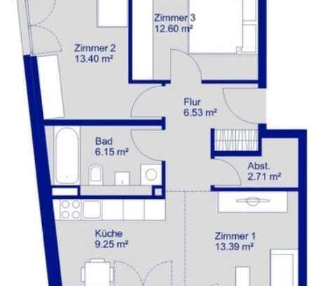 Gemütliche 3-Zimmer-Wohnung mit Balkon und Einbauküche in ruhiger Lage in Berlin-Adlershof