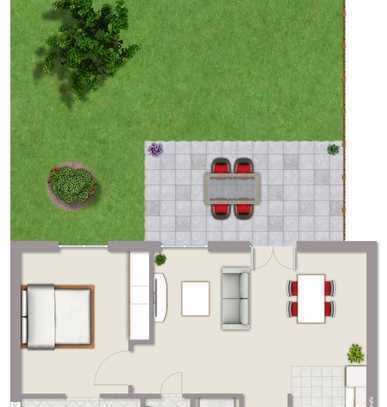 Neubau-Barrierefreie 2,5 Zi. Erdgeschoss-Wohnung mit Terrasse und Garten
