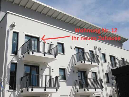 Barrierefrei - Nachhaltig - Neubau: 2-Zi. Wohnung 
ca. 82 m² mit Südbalkon, Keller, TG