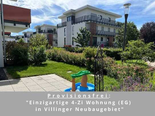 PROVISONSFREI - Einzigartige 4-Zi Wohnung (EG) in Villinger Neubaugebiet