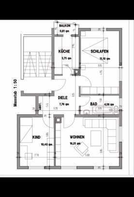 Schöne 3-Raum-Wohnung mit EBK und Balkon in Gaisburg