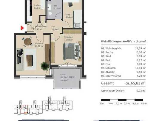 Erstbezug mit Balkon und Einbauküche: Exklusive 3-Raum-Wohnung mit geh. Innenausstattung in Fehmarn