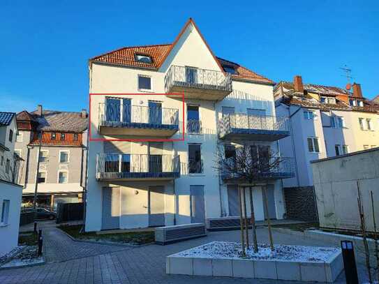 Erstbezug Neubau zentrale Lage, 2 Zi. Wohnung inkl. Balkon und EBK