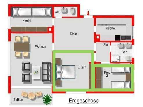 WG-Zimmer (17+7qm) in Bempflingen!