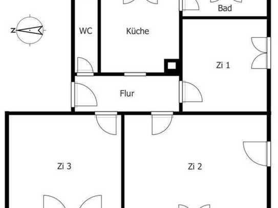 3 Zi.-Wohnung RT, zentrumsnah, hell, ca. 68 m²