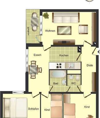 Demnächst frei! 4-Zimmer-Wohnung in Ratingen West