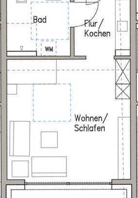 Schlüsselfertige Einzimmerwohnung *Neubau*