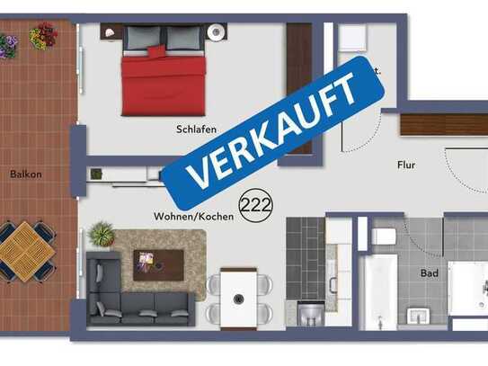 Schöne 2-Zimmer Wohnung mit Südbalkon