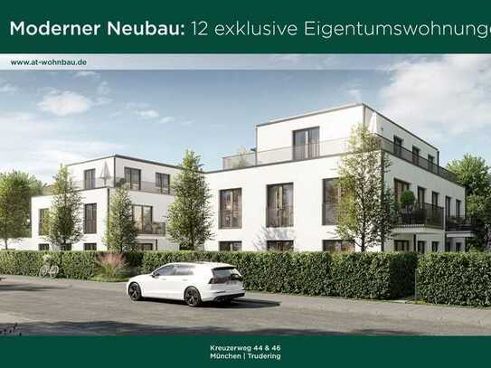 Neubau 5 Zi. - Wohnung im Erdgeschoss inkl. Hobbyraum und Garten in München-Trudering