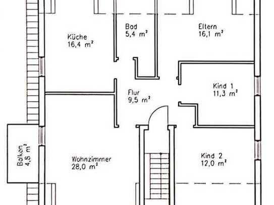 Geschmackvolle, neuwertige 4-Zimmer-DG-Wohnung mit Balkon in Rüsselsheim