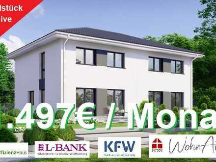 Neubauprojekt 116m² Doppelhaushälfte KfW40EE in Hockenheim