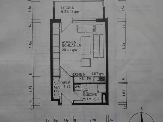 Exklusive 1-Zimmer-Wohnung mit Einbauküche und Balkon in Eppelheim