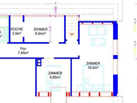 550 € - 55 m² - 2.0 Zi.