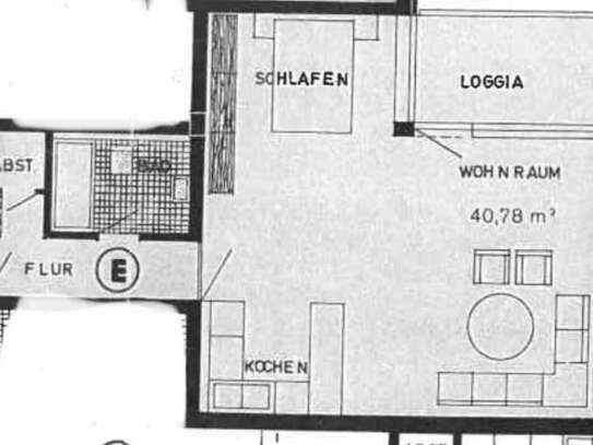 1-Zimmer-Wohnung mit Balkon in Erftstadt-Lechenich