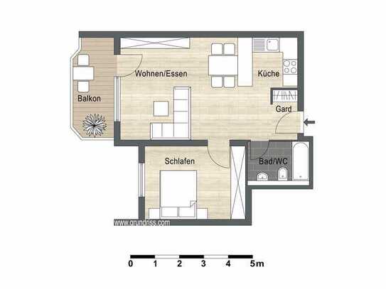 2-Zimmer-Wohnung mit Westbalkon in Erlenbach