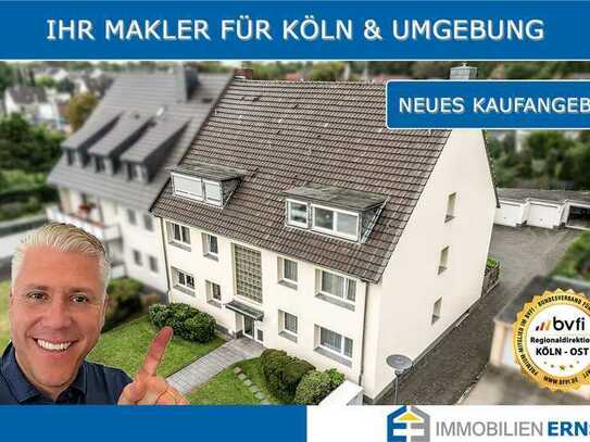 Mehrfamilienhaus - 7 Wohnungen & 6 Garagen in Köln - Dünnwald! 416 qm Wohnfläche KM 52632,- €