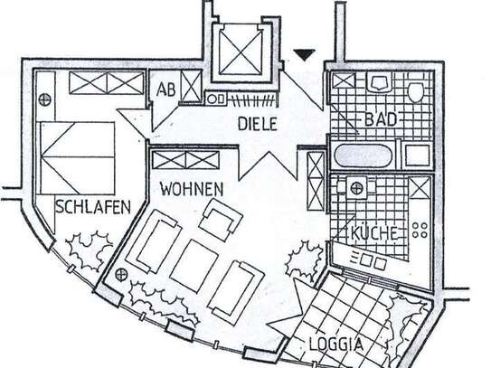 2-Raumwohnung in der Zentrumsnähe