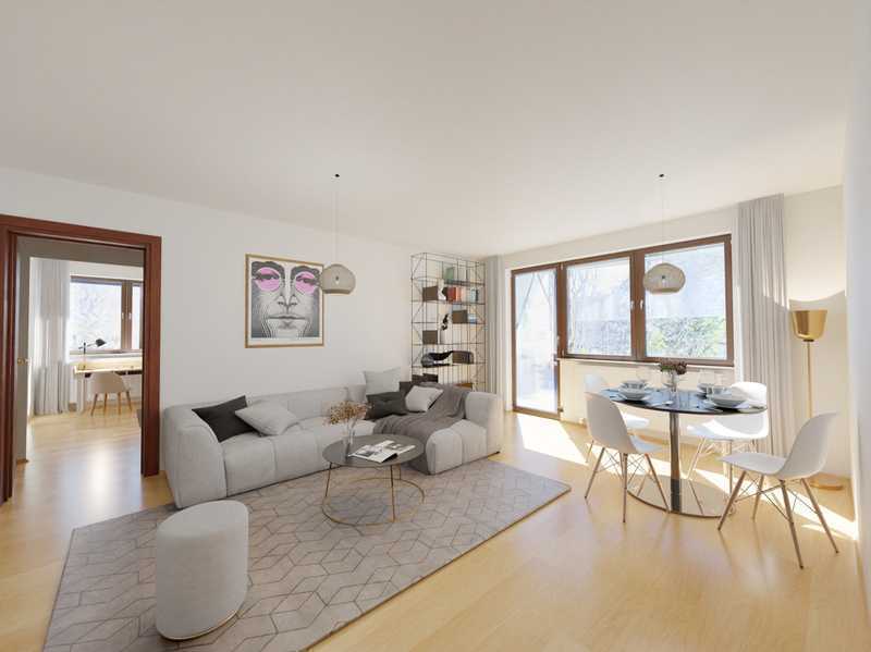 Charmante, vermietete 3-Zimmerwohnung mit Duplexparker in München Pasing