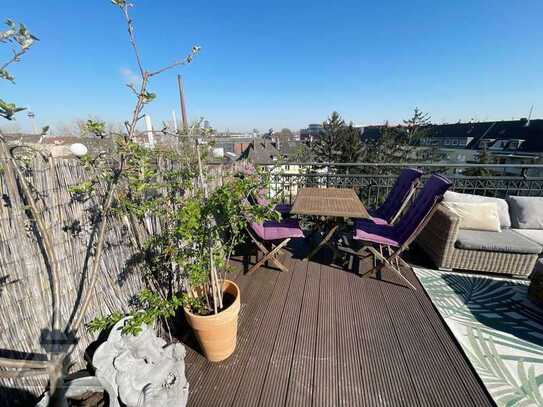 Traum-Dachterrasse in Düsseldorf Bilk nahe Uniklinik.