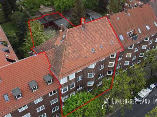 Rendite + Potenzial: Rotklinker-Mehrfamilienhaus mit 10 Wohneinheiten und Garagenhof