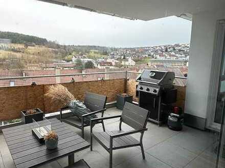 Schöne 3-Zimmer-Wohnung mit gehobener Innenausstattung und traumhafter Aussicht mit EBK in Weissach