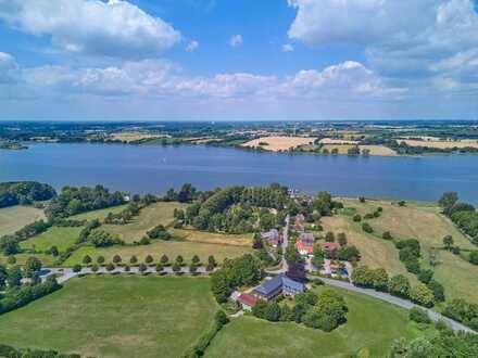 Unvergleichliches Sieseby: große Neubauhälfte unter Reet